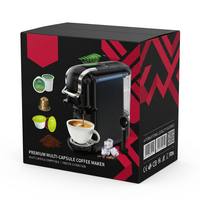Machine à café à capsules 5 en 1 compatible Nespresso Dolce Gusto K Cup, café moulu, dosettes de café ESE pour la maison et le bureau