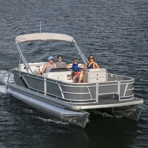 Ponton <span class=keywords><strong>de</strong></span> sport <span class=keywords><strong>de</strong></span> loisirs en aluminium personnalisé <span class=keywords><strong>de</strong></span> 15 <span class=keywords><strong>à</strong></span> 30 pieds pour le lac et la rivière, <span class=keywords><strong>moteur</strong></span> hors-bord touristique, <span class=keywords><strong>bateau</strong></span> <span class=keywords><strong>de</strong></span> pêche pour le plaisir - Product Image 1
