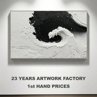 Décoration murale abstraite de grande taille de qualité muséale, peinture à l'huile 100% peinte à la main sur mesure par 76 artistes pour appartement moderne de luxe