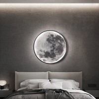 Lampes murales créatives LED en forme de lune pour chambre à coucher, couloir, éclairage mural, décoration de fond de salon, luminaire de nuit