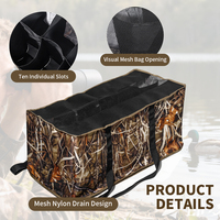 Sac de transport pour 10 leurres de chasse au canard avec fermeture éclair pour la chasse au canard et les accessoires de chasse