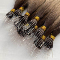 Extensions de cheveux russes Remy double trame 100 % vierges à pointe kératine et nano, texture lisse, pour salon – Le meilleur choix en gros