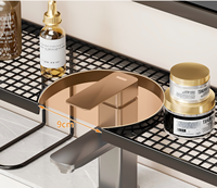 Organisateur d'évier en métal maillé à poser sur robinet, étagère de rangement pour comptoir et meuble-lavabo