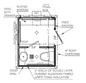 Cabine de sécurité, kiosque extérieur, cabine sécurisée en métal, petit kiosque extérieur en acier inoxydable, personnalisation - Product Image 6