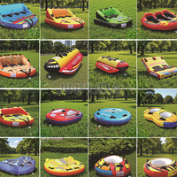 3-Personen PVC Aufblasbarer Schleppreifen mit Seilset für Wassersport & Bootfahren – Zubehör für Wasserspielgeräte