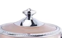 Conteneur thermique intérieur en acier inoxydable 1,2L 1,8L 3,2L avec couvercle verrouillable et base sur pied, boîte de conservation alimentaire isotherme brillante pour la restauration