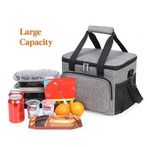 Sac isotherme professionnel personnalisé en usine, réutilisable, pour courses, en tissu Oxford, étanche, pour aliments - Product Image 2