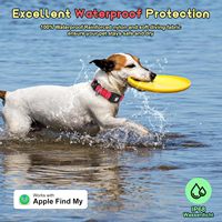 Collier GPS intelligent pour chien 2-en-1 réfléchissant et étanche, compatible iOS uniquement, sans frais mensuels, portée illimitée pour chiens de petite/moyenne/grande taille