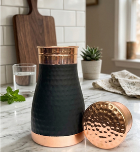 Bouteille d'eau en cuivre imprimée de luxe écologique, couvercle sécurisé durable, options de couleur personnalisées, design portable pour usage quotidien - Product Image 2