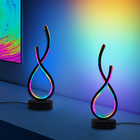 Lampe de bureau LED avec abat-jour noir pour chambre à coucher, chevet, gradation trois couleurs, 36 modes, veilleuse créative, salle à manger, café