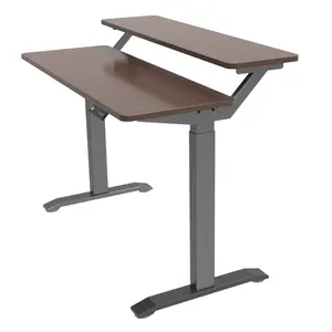 Ergonomic Smart Metal Single Tier Desk Level Two Tier Electric Split Top Sit Stand Desk