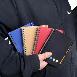 Custom Printed Paper Book <b>Mini</b> Small <b>Notebook</b> Spiral Eco Memo Notes Flag Kraft Notepads With Pen and Sticky Note - Product Image 6