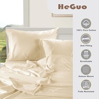 Ensemble de draps de luxe 100% coton, couleur unie, 300TC, certifié OEKO-TEX, écologique, doux et chaud, pour hôtel et maison, utilisable en toutes saisons