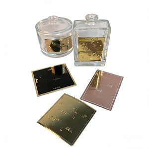 Stiker Label Kaca Emas Custom dengan Logo Embos Matte untuk Pompa Semprot Maskara, Serum Perawatan Kulit, Krim Wajah, Tetes Mata, Wig - Product Image 6