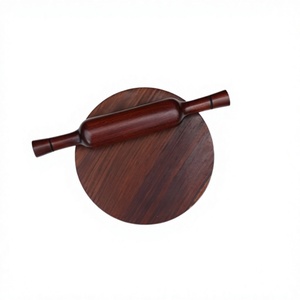 Latest Design Wooden <b>Rolling</b> Pin And <b>Rolling</b> Board For Home And Hotel Kitchen Usage Brown Color Chakla Belan In India - Product Image 1