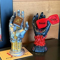Ornamen Tangan Mekanik Plastik Cyberpunk Asura Mini, Penyangga Controller Game, Cincin Penahan, Properti Foto 24cm Kreatif