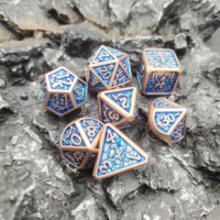 Ensemble de dés en métal de haute qualité, 7 pièces, dés polyédriques antiques pour jeux de rôle DND