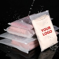 Sacs refermables en PE réutilisables, sacs en plastique mats refermables, emballage pour vêtements, sous-vêtements, vêtements, sacs à fermeture éclair givrés, impression offset du logo