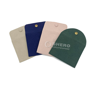 Shero Microfibra Bolsas de joyería Sobre de algodón personalizado Bolsa de joyería Bolsas de joyería de terciopelo personalizadas con botón - Product Image 3