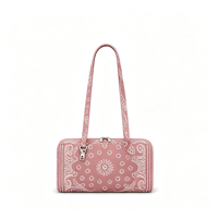 Tas Selempang Cetak Bandana Custom, Tas Tangan Wanita Vintage, Tas Selempang Wanita Custom, Tas Tote Persegi Panjang Wanita