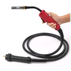 Antorcha de Soldadura MIG CO2 24KD con Cable de 3M/4M/5M/10M/20M, Refrigerada por Aire, Adaptador Central <span class=keywords><strong>Tipo</strong></span> Euro, Conector Trasero - Product Image 5