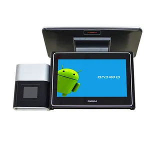 Contactless Reader Professionnel Android 11 Flat layar ganda sentuh Point De Vente pembayaran Caisse Enregistreuse untuk toko roti/