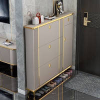Meuble de rangement de luxe moderne ultra-fin pour entrée de maison, grande capacité, armoire à chaussures pour porche