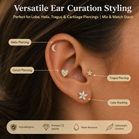 Boucles d'oreilles clous élégantes en acier inoxydable avec zircon, design religieux personnalisé, étoile et lune, cadeau de fête pour femme