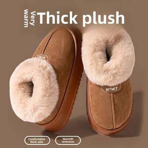 Botas de nieve retro 2025 para mujer, forradas de lana, para ir al trabajo, de algodón, con aumento de altura, moda de Año Nuevo, cálidas para exteriores - Product Image 4