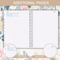 Carnet de notes, journal, agenda, planificateur quotidien, hebdomadaire, mensuel, personnalisé, reliure spirale, couverture rigide A5, carton fantaisie, film mat laminé