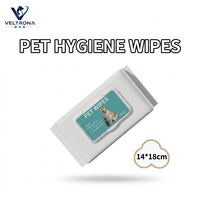 VELTRONA 80 STUKS Zachte fruitgeurende wegwerp vochtige doekjes voor katten met diepe reiniging, zonder afspoelen, huishoudelijke dierenbenodigdheden