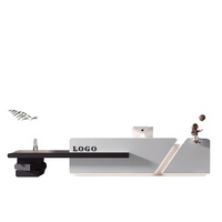 Comptoir de réception moderne pour mariage, magasin, bar, salon de beauté, hôtel, entreprise, club, bureau de luxe, caisse, rangement MDF, école