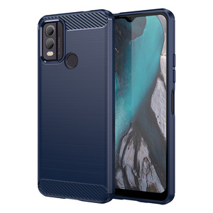 Fibra de carbono de calidad HQ para <span class=keywords><strong>Nokia</strong></span> C110 C300 C12 C12 + C32 G22, funda protectora de silicona TPU Original a prueba de golpes - Product Image 2