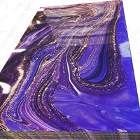 Nuevo Panel de Revestimiento de Pared de PVC 3D Decorativo Translúcido para Techo, Acrílico con Efecto Mármol UV de 3mm