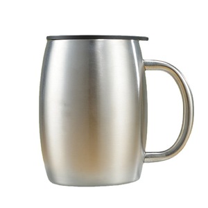 Gobelet isotherme en acier inoxydable Spot Goods 16 oz à double paroi pour voyage, café, bière, gris, argent, noir - Product Image 2