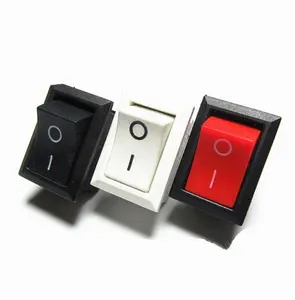 original KCD1-101 Power Switch Black Red Latching Push Button SPST On Off 6A 250V 10A 125V