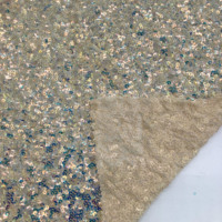 Usine pas cher prix 95% Polyester 5% Spandex Stretch Sequin broderie velours marque perlé Net tissu pour robe de femmes