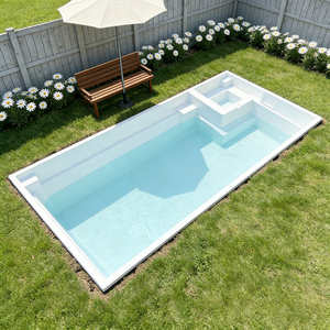 Piscina de Fibra de Vidrio Rectangular Prefabricada Personalizada de Primera Calidad, Piscina de Jardín de Fibra de Vidrio de Larga Duración - Product Image 1