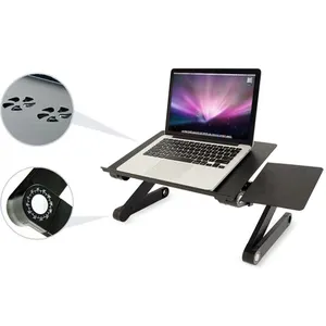 Alüminyum alaşımlı katlanabilir bilgisayar masası tur masası soğutma fanı dizüstü taşınabilir stant masası masa üstü tutucu yatak dizüstü bilgisayar tutucu