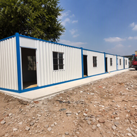 Maison conteneur 20 pieds modulaire préfabriquée à assemblage rapide, avec structure en acier et panneaux sandwich, pour dortoir de travailleurs de la construction