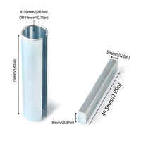 Adaptateur d'arbre de 5/8 à 3/4 pouces pour moyeu de roue à clé en aluminium, réducteur de vitesse, manchon de roulement, poulie, vilebrequin de moteur