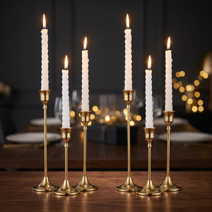 Luxury Modern Handmade Eco-Friendly Brass Candelabra <b>Candle</b> Holder for Hotels Dining Table Wedding Home Decoration <b>Cheap</b> Price - Product Image 2