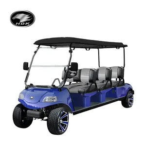 Venda quente de mini-ônibus de turismo HDK Evolution para scooters grandes, carrinho de golfe elétrico off-road de 6 lugares e 48V, carrinho de turismo barato