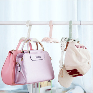 Double Hook Wardrobe <b>Storage</b> <b>Rack</b> Hooks For Bags Scarves Multifunctional <b>Rotatable</b> Hanger Nordic Colors Closet Organizer - Product Image 2