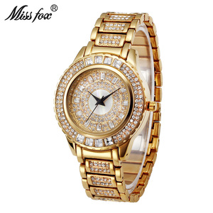 Vente directe d'usine de montres pour femmes haut de gamme, résistantes à l'eau, avec bracelet en acier et diamants colorés - Product Image 4