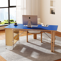 Meubles de bureau modernes Bureau d'ordinateur en bois intégré avec étagère simple Bureau d'ordinateur en forme de L pour la maison et la chambre à coucher avec tiroirs
