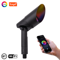 Projecteur d'extérieur RVB Wi-Fi Bluetooth à faisceau réglable, contrôle intelligent Tuya, basse tension, pour aménagement paysager, jardin, villa, pelouse et arbres