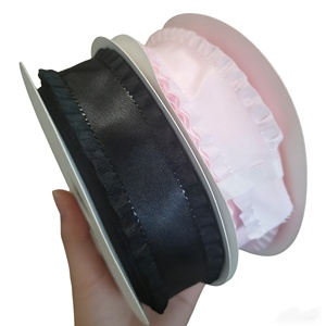 <span class=keywords><strong>Ruban</strong></span> en satin double face à volants effet feuille de lotus OKAY 9mm 16mm 25mm 38mm en gros pour emballage cadeau DIY, nœuds, pinces à cheveux <span class=keywords><strong>et</strong></span> couture - Product Image 1