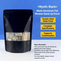 Bolsa de Embalaje de Papel de Aluminio Mate de Colores con Ventana, a Prueba de Olores, con Cierre Ziplock, para Alimentos de Mascotas, Golosinas para Perros y Gatos, Lista para Enviar