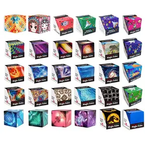 Magneti cubo giocattolo di vendita a caldo del cervello forma di allenamento scatola mobile 3D geometria infinito magnetico fidget cubo magico per i bambini